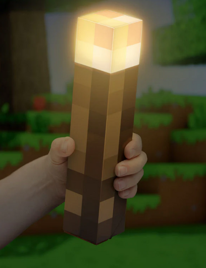 Minecraft Torch LED Night Light - Rechargeable Brownstone Lamp [4 COLORS]